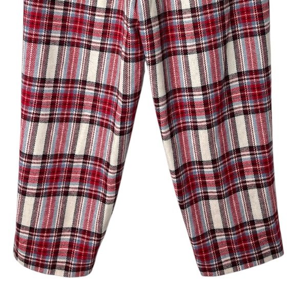 New J. Crew Nello Gori Wool Fully Lined Red Plaid Pants - Picture 7 of 13